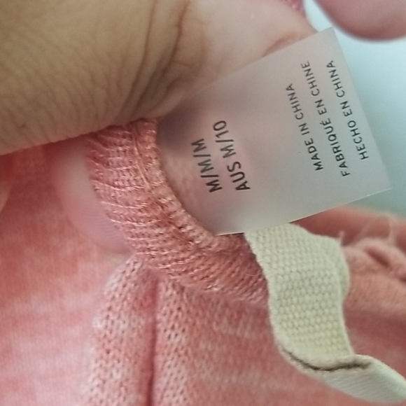 Roxy your time pink casual skater crop sweater long sleeve medium - Picture 7 of 8